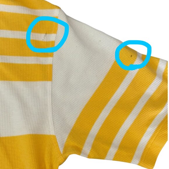 Tommy Hilfiger Waffle Knit Signature Stripe Polo Shirt Retro Vibe MENS Size XL - Picture 7 of 8